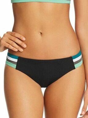 Becca by Rebecca Virtue Refine Tab Side Hipster Bikini Bottom Beach Size M NWT